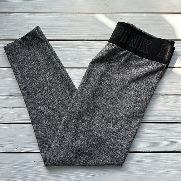 PINK Victoria's Secret Pants - VS PINK Ultimate Legging Logo Grey size M